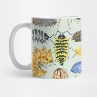 Crazy Isopod Pattern- Aqua Mug